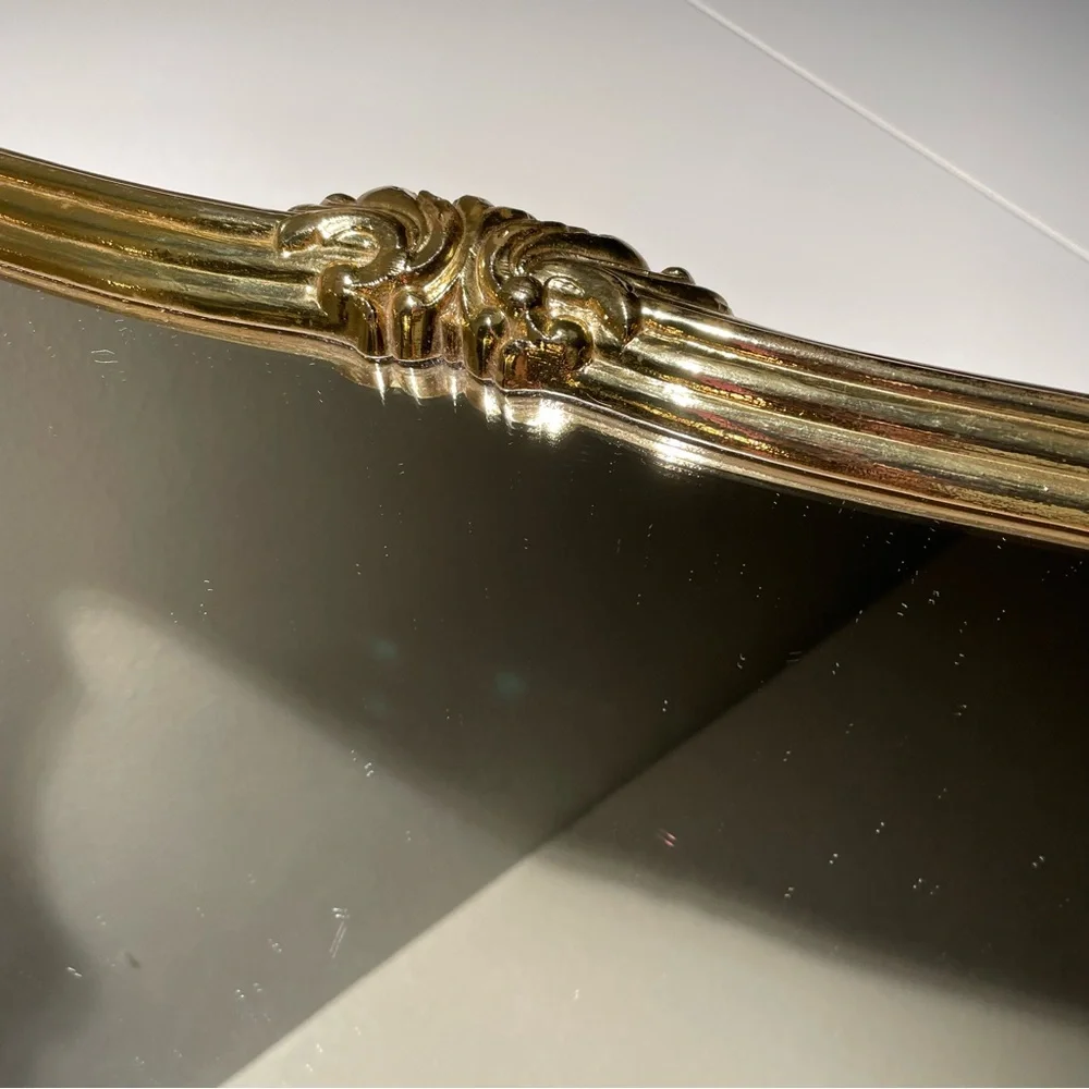 VTG Wall Mirror Gold Ornate Hollywood Regency 22”x 14